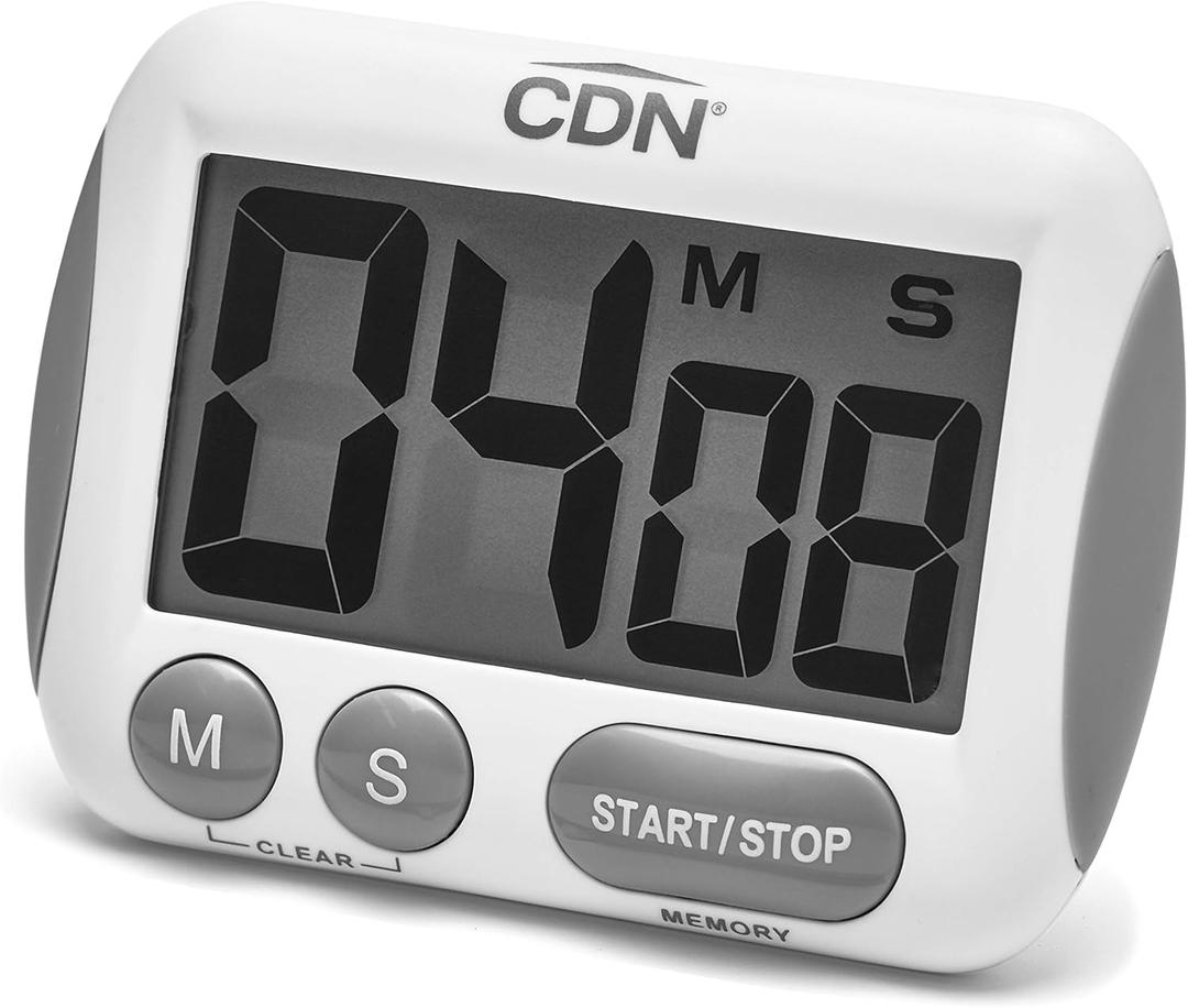 CDN Extra-Big Digit Timer | Counts Up & Down, 100 Minutes by Minutes & Seconds, Extra-Large Digits, Loud Alarm, Stand, Hang, Magnet Mounting, Perfect for Batch Baking - TM15