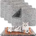 Pack of 4 Self Warming Cat Pads Self Heating Cat Mat Washable Homeless Dogs Thermal Pads Kennel Pad Reflects Body Heat Warm Crate Bed Mat for Indoor Outdoor Pet (Gray, 16 x 20 Inch)