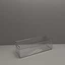 iDesign Plastic Kitchen Cabinet Storage Bin with Handles - Clear - Made in USA