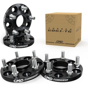 4pc 15mm Hubcentric Black Wheel Spacers 5x4.5 (67.1mm CB) 12x1.5 Stud Compatible with Genesis Tiburon Veloster Optima Soul Mazda 3 5 CX-7 Miata MX-6 RX-7 RX-8 Protege Compass Patriot Evo8 9 10 Eclipse