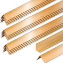 Therwen 30 Pcs Aluminum Alloy Metal Molding Corner Guards 48 x 1.2 x 1.2 Inches Wall Corner Guard Protectors with 90 Angle Door Frame Cabinet Baseboard Protector for Edge Wall Decoration (Golden)