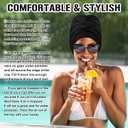 Swim Turban Waterproof Silicone Lined Swim Cap Long Hair Swim Caps for Women Youth - Large Swim Caps