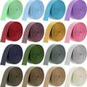 Vin Beauty 16 Rolls Cotton Webbing Strap 1 Inch Wide 3.3 Yard Polyester Webbing Straps for Bag Making Supplies, 16 Colors Nylon Twill Tape Strapping for Pets, DIY Crafts Furniture Backpack, Gardening (multicolor)