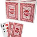 DNB 6 Deck Canasta Cards - 6 Decks Red Playing Cards with Point Values - Includes Canasta and Hand and Foot Rules