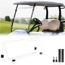 KEMIMOTO Golf Cart Windshield Compatible with Club Car Precedent Gas/Electric (04-Up), Foldable Replacement Windshield with Anti-UV and Impact Resistant Acrylic (Clear)