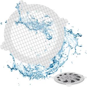 VIVIDLY 50 Pack Disposable Shower Drain Cover Hair Catcher Shower Drain Mesh Stickers, Bathroom, Bathtub, Kitchen, Sink, for Human and pet Hair (50)