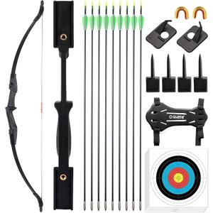 LWANO Bow and Arrow Set for Adults - Archery Takedown Recurve Bow Set for Beginners and Youth, Left & Right Handed, 20lbs