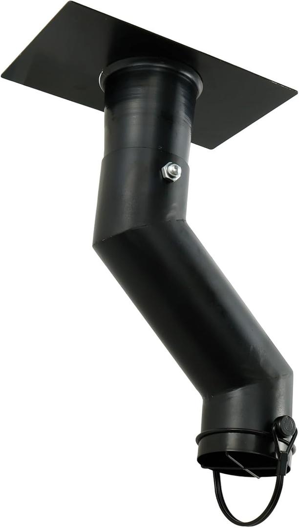 Rain Chain Gutter Adapter, Rain Chain Adapter for Gutter, Curved Spout Rain Chain Installation Kit, Powder Coated Gutter Adapter Set for Gutter Downspout Outlet