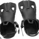 Abaodam Adjustable Swimming Fins for Training and Diving Black Silicone Flippers for Men and Women Moderate Softness Snorkeling Swim Flippers with Quick Adjustment Lightweight Travel L/XL