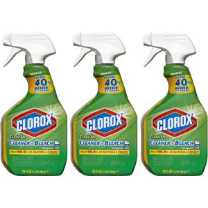 Clorox Clean-Up Cleaner + Bleach Value Pack, 3 Disinfectant and Cleaning Sprays. Kitchen and Bathroom Cleaning. Original Scent. 32 Ounces Pack of 3)