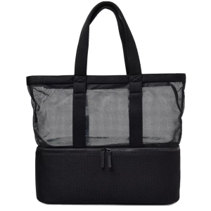 Beach Bag One size, tote with insulated bottom ( Black )