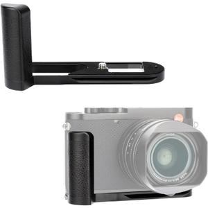 JJC Metal Hand Grip Handgrip Secure Handle Bracket for Leica Q3/Q3 43 Cameras, Anti-Slip Pads, Arca Swiss Quick Release Plate, 1/4"-20 Tripod Hole & Hand Strap Hole, No Effect on Battery & Card Use