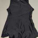 Yateen Womens Rash Guard Zip Front Sleeveless One Piece Swimsuit (Black), M