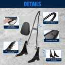 Benlari Gloss Black Detachable Sissy Bar Passenger Backrest Pad Compatible 2004-2024 fit for Harley Davidson Sportster XL 1200 883 SuperLow Iron 48 (Tall Sissy Bar)
