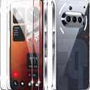 for Nothing Phone 3a Case with [2 Pack] Tempered Glass Screen Protector, Clear TPU,Reinforced Corner Shockproof, Anti-Scratch
