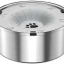 SCHITEC Dog Water Bowl No Spill 1.2L/40oz Slow Drinking Anti-Splash Stainless Steel Dog Bowl with Floating Disk, Spill Proof Pet Travel Water Dispenser for Sloppy Messy Drinkers(Light Gray)