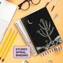 Yhtrg Black and White Boho Western Cactus Spiral Notebooks, Western Journaling Notebook, Eclectic Boho Southwestern Moon Desert Landscape Notebook for Note Taking, 5.5x8.3 Inch