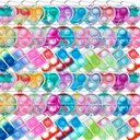 Pop Fidget Keychain 60 Pack ,Mini Fidget Toys Bulk ,Sensory Toys for Kids ,Party Favors for Kids 4-8,8-12 Year ,Back to School Gifts for Classroom ,Easter Goodie Bags Stuffers