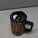 Elemental Insulated Coffee Mug - Triple-Wall Stainless Steel Summit Travel Cup for Hot and Cold Drinks - Thermal Coffee Mug with Lid and Handle for Camping, Office & Travel 16oz - Teakwood