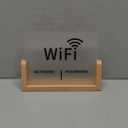 Wifi password signs creative vertical desktop American modern Simplicity, Wifi signs for home decor Classic Custom Design (Wood Base)