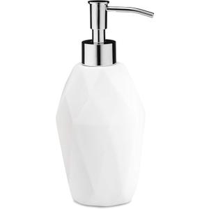 Essentra Home Modern White Collection Soap Dispenser with Chrome Metal Pump  12oz Essentra Home Modern White Collection Soap Dispenser with Chrome Metal Pump  12oz