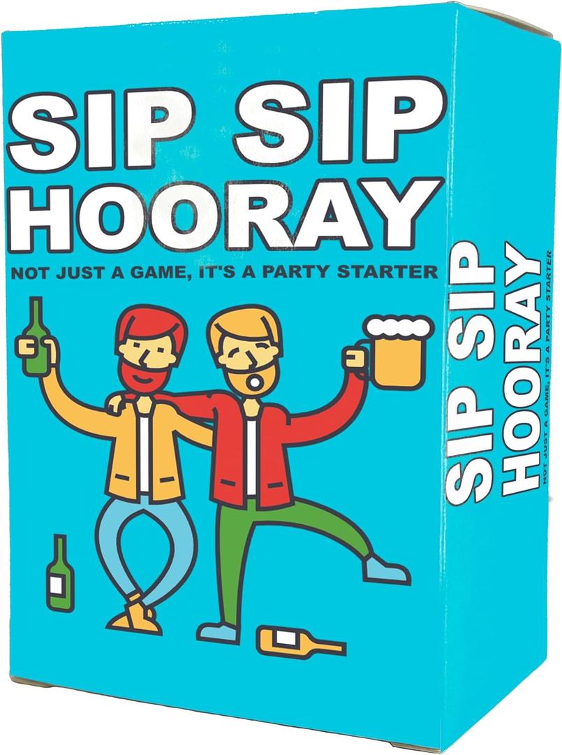 Sip Sip Hooray Drinking Card Game – Fun Party Game for Adults, Couples, and Friends | Perfect for Drinking Parties, College Gatherings, and Game Nights