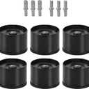 2 Inch Metal Bed Legs Replacement for Adjustable Bed Base Frame, Short Screw in Furniture Legs Set of 6