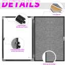 Outdoor Enclosed Bulletin Board, Grey Felt Weatherproof Notice Noticeboard with Clear Acrylic Locking Door, Wall-Mounted Black Aluminum Framed Display Case,36x24in (5xA4)