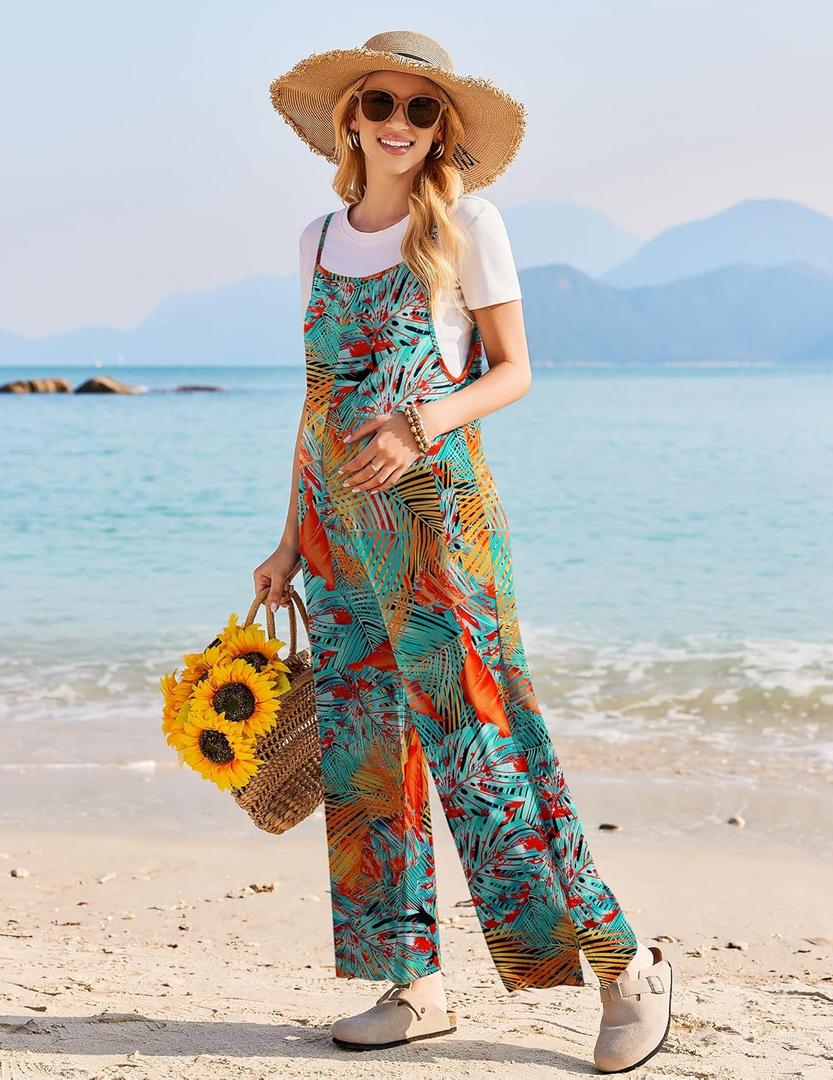 Women's Jumpsuits Ekouaer Women's Sleeveless Jumpsuit  S