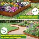 33ft. Metal Lawn Edging 10 Pack 4.5 inch, Rusted, Decorate Garden and Fence