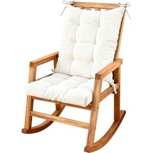 Rocking Chair Cushion Set Tufted with Ties, Non-Slip High Back Chair Pads for Adirondack Nursery Porch Rockers, Size 17 inches x 17 inches