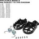 JFG RACING Dirt Bike Foot Pegs,CNC Rest Pedal Footpegs for YZ65 18-23/YZ85 02-23/ YZ125 97-23/YZ250 98-23/YZ250F WR250F 01-23/YZ450F WR450F 03-23/YZ125X 17-23/YZ250X YZ250FX YZ450FX WR426F-Black