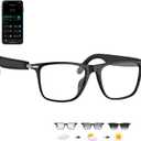 Ai Translation Smart Glasses with ChatGPT,Bluetooth Glasses with 164+ Language Translation,Translator Glasses Physical Color-Change Lenses,Multifunctional Audio Eyewear for Women Men (M01)