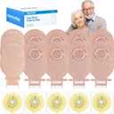 60 Count) 40 Colostomy Bags+20 Barriers, Two-Piece System with Hook and Loop Closure, Ostomy Supplies for Stoma Care, Effective Odor Control, Gentle on Skin, 15mm-57mm Cut to Fit