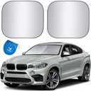 EzyShade Windshield Sun Shade with Shield-X Reflective Technology. See Size-Chart with Your Vehicle. Foldable 2-Piece Car Sunshades Reflect UV Sun and Heat and Protect Your Car. Standard (Medium) Size