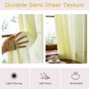 Pinch Pleated Sheer Curtains 96 Inch Length 2 Panels Set, Semi Voile Sheer Curtains for Bedroom Living Room Pinch Pleated Soft Touch Light Filtering Drapes(Light Yellow, 42 W x 96 L, 2 Panels)
