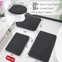 OLANLY Toilet Rugs U-Shaped 20x20, Extra Soft Absorbent Chenille Contour Bathroom Rugs for Toilet, Dry Quickly, Machine Washable, Non-Slip Bath Mat, Dark Grey