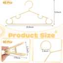 Hsei Baby Hangers with Clips, Plastic Kids Pants Hangers for Nursery Closet Top and Bottom Clothes Hanger Set for Newborn Infant Toddler(120 Packs Total,Ivory,10.6 Inch)