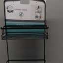 Bath Bliss Aztec Hanging Shower Caddy | Bathroom Storage & Organization | Shower Head Hang | Holds Large Bottles | Accessory Hooks | Suction Cup Backing | Matte Black