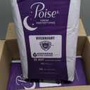 Poise Overnight Incontinence & Postpartum Pads for Bladder Leaks, 8 Drop Extra Coverage, 72 Count (2 Packs of 36), Packaging May Vary (Long)