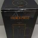 BAYKA French Press Coffee Maker, 4-Level Filtration, Easy to use, Large 304 Stainless Steel Press, Cold Brew Heat Resistant Thickened Borosilicate Pot for Camping Travel Gifts, 34 Ounce, Dark Pewter