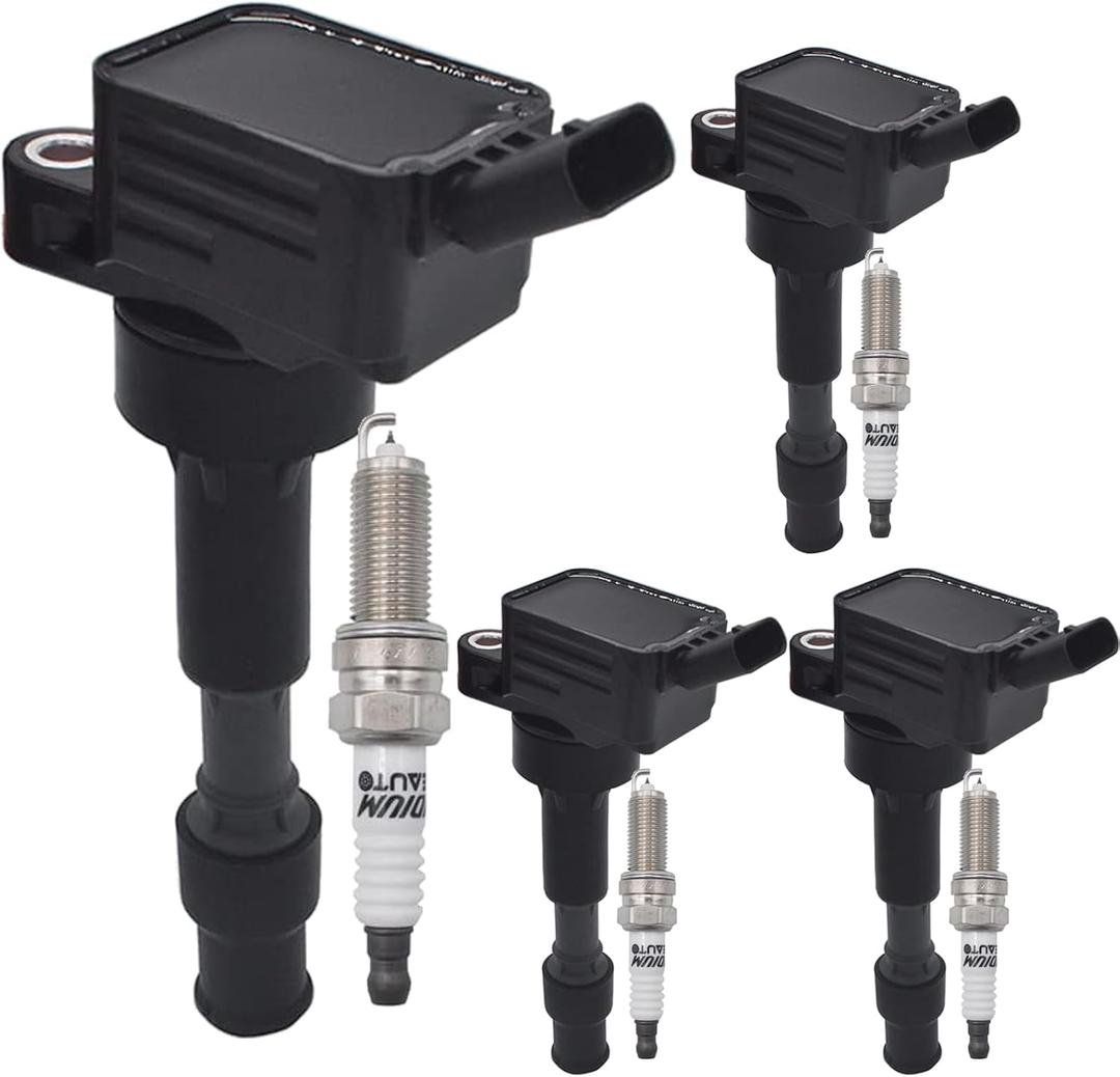 UF816 Ignition Coil Pack 27300-2E601 and Iridium Spark Plugs Set of 4 Fit For Hyundai Elantra 2015-2019,Sonata 2016-2019,Kona 2018 2019,Veloster 2019&Kia Forte 2016-2019,Optima 2017 2018 2.0L L4