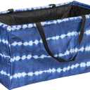 Household Essentials Krush Container All-Purpose Utility Tote, Water-Resistant Vinyl Lining, Tie Dye