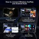 Wireless CarPlay Android Auto Adapter AI Magic Box, Built-in Play Store Netflix YouTube TikTok, HD Screen Mirroring, Plug and Play Video Adapter for OEM Factory Wired CarPlay Vehicles