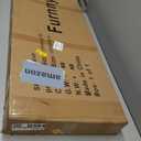 4 Panel Short Room Divider Screen,Beige Freestanding Partition,Small Bamboo Panel Divider for Room Seperation,3.95 FT Tall