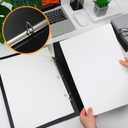 2 Pcs 3 Ring Binder 11"x17" Binder Poly Panel Featuring 1" D Ring Fit 11" x 17" Paper Size for Store Artwork Poster Paper PP Material (White)