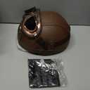 German Style Leather Motorcycle Half Helmet for Adults Men Women, DOT Approved Vintage Cap Half Face Shell Motorcycle Helmets for Cruiser Chopper+Goggles (Large, Brown)