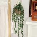 3 Pack Mini Artificial Hanging Greenary Fake Hanging Plants in Basket for Wall Living Room Decor Bathroom Shelf Home Indoor