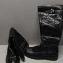 Women's Knee High Wide Calf Platform Riding Boots - Side Zipper, Buckle, Comfortable Tall Boots - Chunky Low Heel, Classic Round Toe - for Women (9, Black)