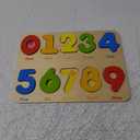 Aile Wooden Preschool Learning Number Puzzles Toys for Kids Age 2-4， Educational Toys 8Pcs(no 7)